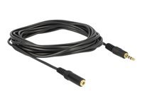 Bild von DELOCK Kabel Klinke Verlängerung 3,5 mm Stecker > Buchse  4 Pin  IPhone 3,0 m  schwarz