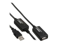 Bild von INLINE USB 2.0 Aktiv-Verlaengerung 15m InLine mit Signalverstaerkung / Repeater Stecker A an Buchse A 10m