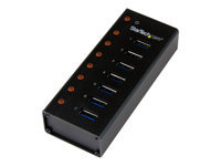 Bild von STARTECH.COM 7 Port USB 3.0 Hub - Metallgehäuse - Desktop oder Wandmontierbar - Kompakter 7-fach Verteiler SuperSpeed Hub