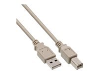 Bild von INLINE USB 2.0 Kabel USB-A Stecker an B Stecker vergoldete Kontakte schwarz 3m bulk