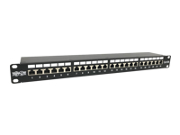 Bild von EATON TRIPPLITE 24-Port Cat6a Shielded Patch Panel - 10 Gbps STP 110 Punch Down RJ45 1U TAA