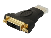 Bild von TECHLY Adapter HDMI Stecker 19 polig auf DVI-D Buchse 24+1 schwarz vergoldete Kontakte