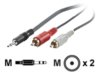 Bild von ROLINE Audiokabel 3,5mm Stecker zu Cinch 2xStecker 10m