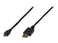 Bild von ASSMANN HDMI High Speed Anschlusskabel Typ D - A St/St 1,0m m/Ethernet Ultra HD 60p gold sw