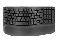 Bild von LOGITECH Wave Keys wireless ergonomic keyboard - GRAPHITE - (DE) - 2.4GHZ/BT - N/A - CENTRAL-419 - UNIVERSAL