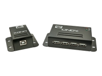 Bild von LINDY USB 2.0 Cat.5 Extender 50m Power over RJ45 4 Port