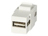 Bild von LINDY USB A Doppelkupplung F/F Keystone Modul fuer Wanddosen