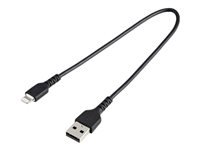 Bild von STARTECH.COM 30cm USB auf Lightning - MFi-zertifiziertes Lightning Kabel - Premium - Langlebiges iPhone Ladekabel - Schwarz