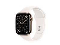 APPLE Watch Series 11 GPS + Cellular 42mm Gold Titanium Case with Light Blush Sport Band - S/M