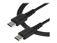 Bild von STARTECH.COM RUSB2CC2MB USB-C Kabel 2m hochwertiges USB 2.0 Typ-C Datenübertragungs und Ladekabel St/St Schwarz