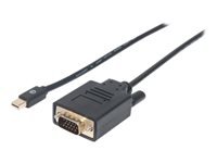 Bild von MANHATTAN Mini-DisplayPort auf VGA-Kabel 1,8m Mini-DisplayPort 1.2a-Stecker auf VGA-Stecker schwarz