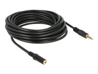 Bild von DELOCK Kabel Klinke Verlängerung 3,5 mm Stecker > Buchse  4 Pin  IPhone 5,0 m  schwarz