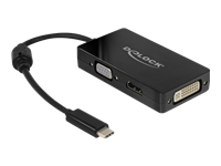 Bild von DELOCK Adapter USB Type-C Stecker > VGA / HDMI / DVI Buchse schwarz