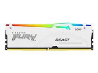 KINGSTON 32GB, 6000MT/s, DDR5, CL30, DIMM, Kit of 2, FURY Beast, White, RGB, EXPO
