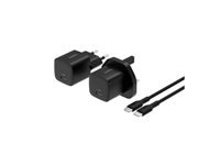BELKIN 10k Power Bank + 2x 25W UK & EU + 1m C-C Cable Bundle