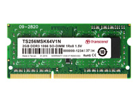 Bild von TRANSCEND 2GB DDR3 1066Mhz 204Pin SODIMM CL7 256Mx8 8 Chips Memory Module