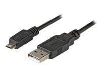 Bild von EFB USB2.0 Anschlusskabel A-Micro-B 5pol. St.-St. 3,0m schwarz Premium