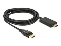 Bild von DELOCK Kabel Displayport 1.2 Stecker > High Speed HDMI-A Stecker Passiv 4K 3 m schwarz