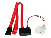 Bild von STARTECH.COM SATA Slimline Kabel mit Molex Stecker - S-ATA all-in-one Anschlusskabel - 1 x Slimline SATA 1 x LP4 1 x SATA - 50cm