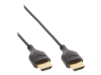 Bild von INLINE HDMI HighSpeed Superslim Kabel mit Ethernet St/St vergoldete Kontakte schwarz 1,8m