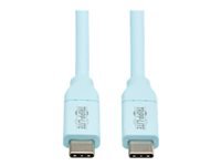 Bild von EATON TRIPPLITE Safe-IT USB-C Antibacterial Cable USB 2.0 Ultra Flexible M/M Light Blue 6 ft. 1,83m