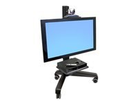 ERGOTRON Neo-Flex Mobile MediaCenter UHD Cart Patented Constant Force Technology for flat panel black screen size 50inch-80inch