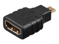 Bild von TECHLY Adapter HDMI Buchse 19 polig auf HDMI  Micro D Stecker schwarz vergoldete Kontakte