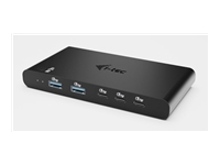 Bild von I-TEC KVM Docking Station HDMI for 2 hosts 1x HDMI 3xUSB-C 3.2 Gen1 2x USB-A 3.2 Gen 1 1x 3,5mm Audio/Mic Power Delivery 2x 100W