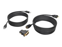 Bild von EATON TRIPPLITE HDMI/DVI/USB KVM Cable Kit 10 ft. 3,05m - USB 2.0 4K 60Hz