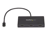 Bild von STARTECH.COM USB C auf HDMI Multimonitor Adapter - 3 Port MST Hub - USB-C Multi Monitor - Monitor Splitter - USB 3.1 Typ C