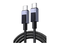 Bild von UGREEN L513 USB-C auf USB-C Ladekabel 240W PD3.1 480Mbps Nylon geflochten Alugehäuse Kabelbinder 2m grau