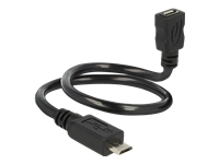 Bild von DELOCK Kabel USB 2.0 micro B Stecker > USB 2.0 micro B Buchse OTG ShapeCable 35 cm