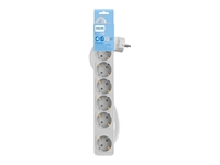 PHILIPS Rallonge multiprise avec interrupteur 6 prises 3m Blanc