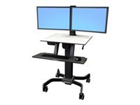 ERGOTRON WorkFit-C Dual Sit/standing workstation mobile rectangular grey black base