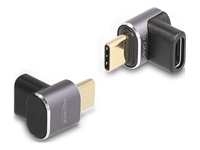 Bild von DELOCK USB Adapter 40 Gbps USB Type-C PD 3.0 100 W Stecker zu Buchse gewinkelt 8K 60 Hz Metall kompakt