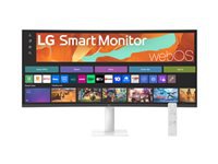 LG Ecran LED Intelligent incurvé - 34p - 3440x1440 WQHD - 100 Hz - VA - 5 ms - 300 cd/m2 - HDR10 - HDMI - HP - Blanc