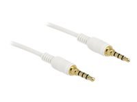 Bild von DELOCK Klinkenkabel 3,5 mm 4 Pin Stecker > Stecker 0,5 m weiss