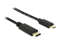 Bild von DELOCK Kabel USB Typ-C 2.0 Stecker > USB 2.0 Typ Micro-B Stecker 2,0 m schwarz