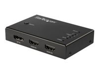 Bild von STARTECH.COM HDMI-Video-Switch - 3 x HDMI und 1x DisplayPort - 4K - HDMI Splitter 4 in 1 out automatisch mit Fernbedienung