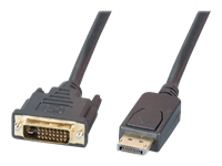 Bild von EFB DisplayPort auf DVI Anschlusskabel schwarz 3m DisplayPort 20-poliger Stecker auf DVI Stecker A-A