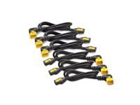 APC Power cable power IEC 60320 C13 to IEC 60320 C14 10 A 61cm 90 connector, Black Worldwide