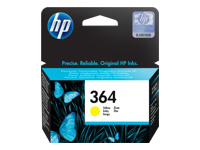 Bild von HP 364 original Ink cartridge CB320EE BA1 yellow standard capacity 3ml 300 pages 1-pack with Vivera Ink cartridge