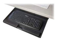 Bild von EXPONENT Keyboard Drawer Tastaturschublade schwarz ausziehbar mit Handgelenkauflagen inklusiv allem Befestigungsmaterial zur Montage