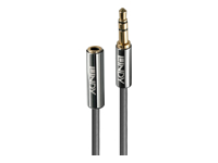 LINDY Cromo Line Audio Cable, Stereo, 3,5mm-3,5mm, M-F, 2m, anthrazit, extension