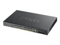Bild von ZYXEL GS1920-24HPv2 28 Port Smart Managed PoE Switch 24x Gigabit Copper PoE and 4x Gigabit dual pers