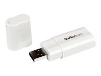 Bild von STARTECH.COM USB Audio Adapter - USB auf Soundkarte in weiss - Soundcard mit USB (Stecker) und 2x 3,5mm Klinke extern