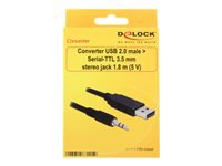 Bild von DELOCK Adapterkabel USB > Seriell-TTL Stecker 3,5 mm 3 Pin Klinke 1,8m (5 V)