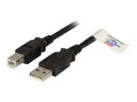 Bild von EFB USB2.0 Anschlusskabel Typ A Stecker auf Typ B Stecker Premium Schwarz 0,5m