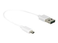 Bild von DELOCK Kabel EASY-USB 2.0 Typ-A Stecker > EASY-USB 2.0 Typ Micro-B Stecker weiss 20 cm