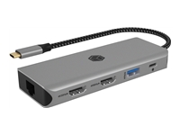 Bild von ICY BOX IB-DK4012-CPD 9-in-1 mobile DockingStation USB PD 3.0 Type-C bis 100 W pass-through 2 HDMI RJ45 SDmicroSD 3.0 Kartenleser